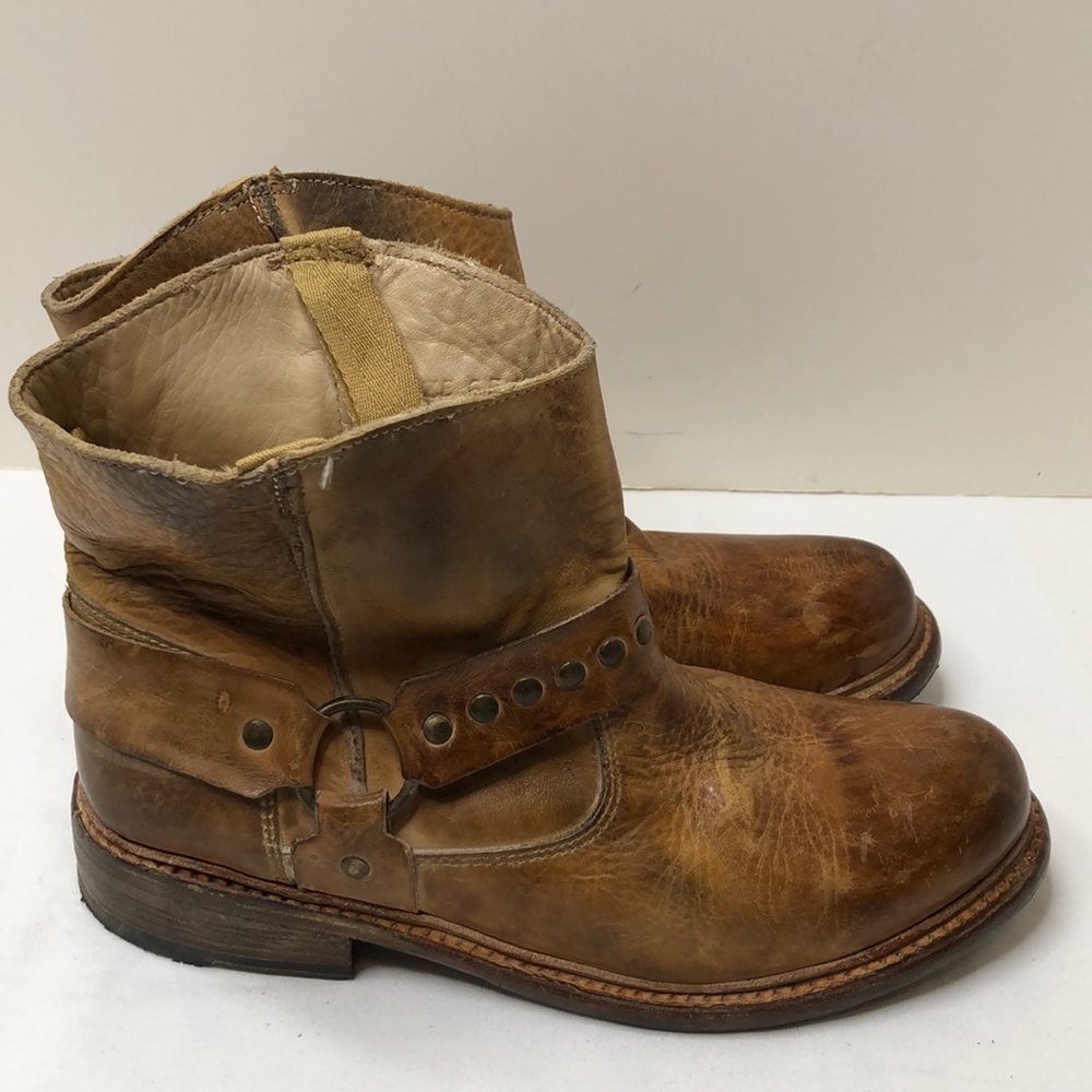 Bed Stu 6.5 light brown motorcycle boots